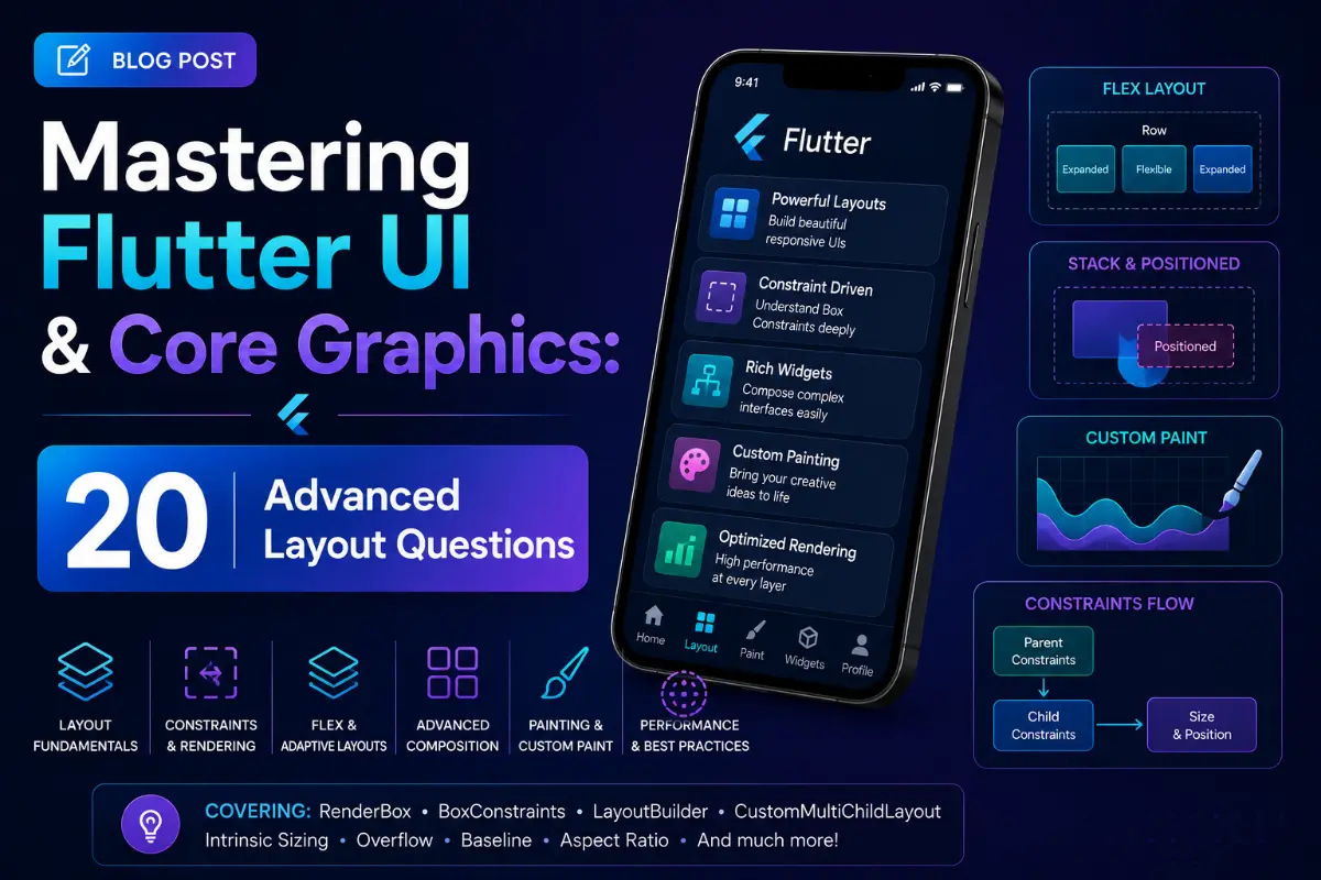 Mastering Flutter UI & Core Graphics: 20 Advanced Layout Questions